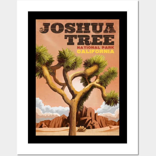 Joshua Tree National Park Outdoor Vintage Wall Art by MarkusShirts